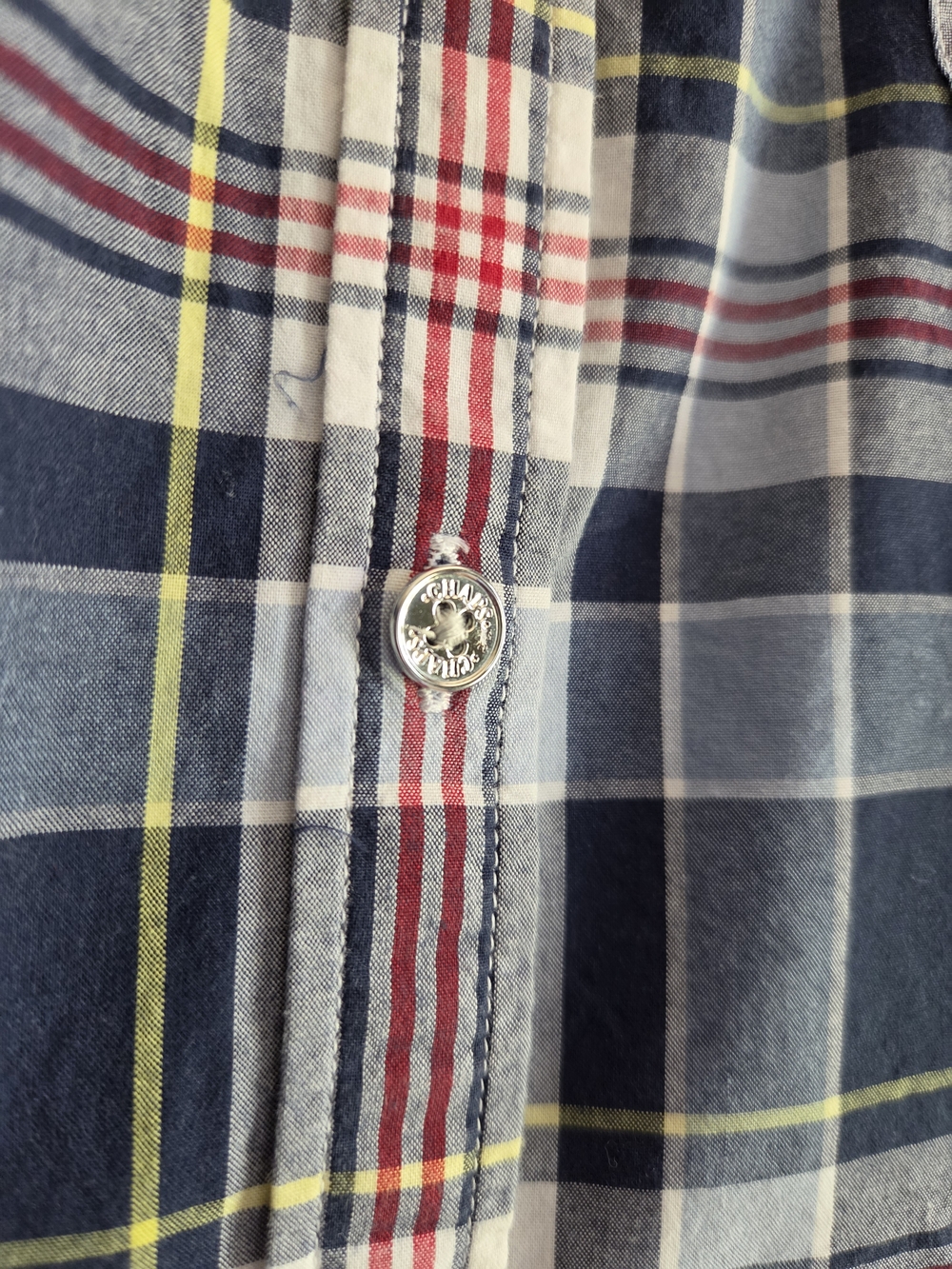 Chaps Women's Blue Plaid Button-Up Shirt - Picture 7 of 7